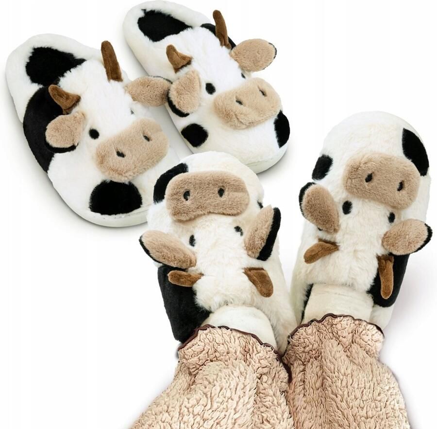 Dames Pantoffels Koe Zacht & Warm