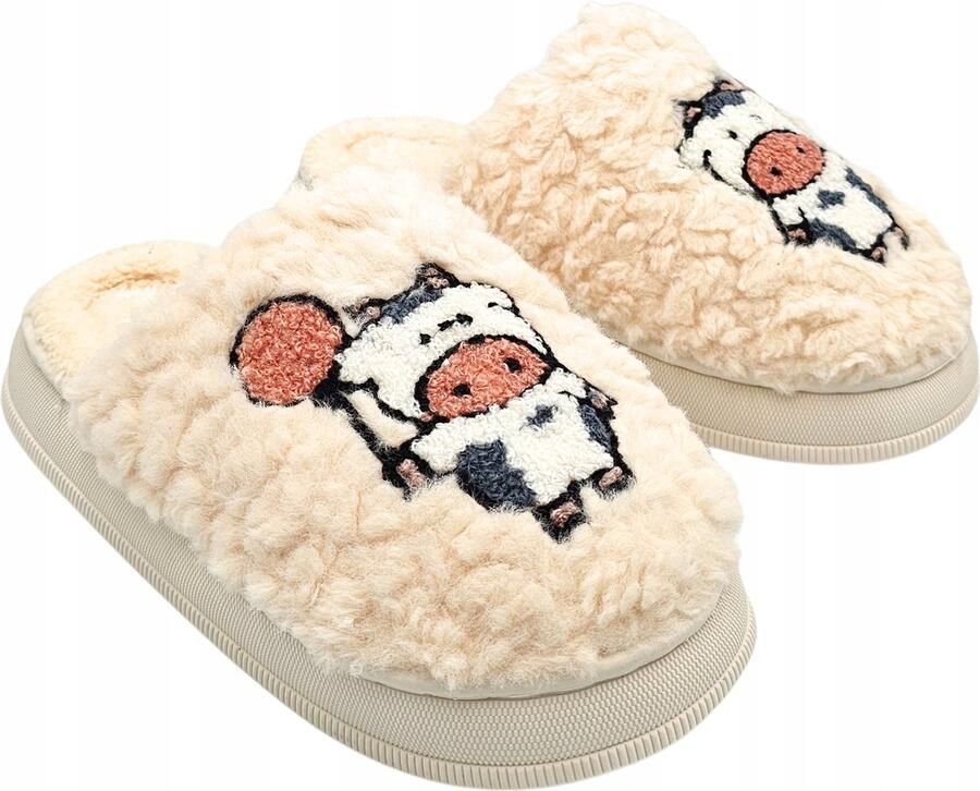 Dames Pantoffels Koe Zacht & Warm