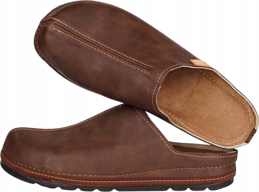 Dames Pantoffels Leer Bruin Comfortabel & Duurzaam voor Werk Thuis