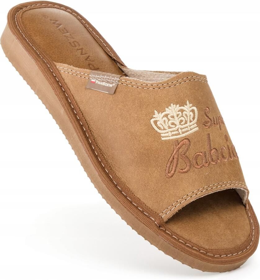 PanSzew Dames Pantoffels Leer 'Super Oma' Comfort & Stijl