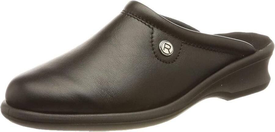 Dames Pantoffels Leer Comfortabele Brede Pasvorm