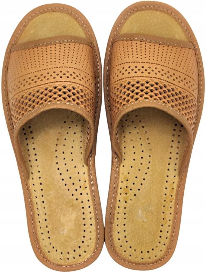 Dames Pantoffels Leer Comfortabele Leren Slippers