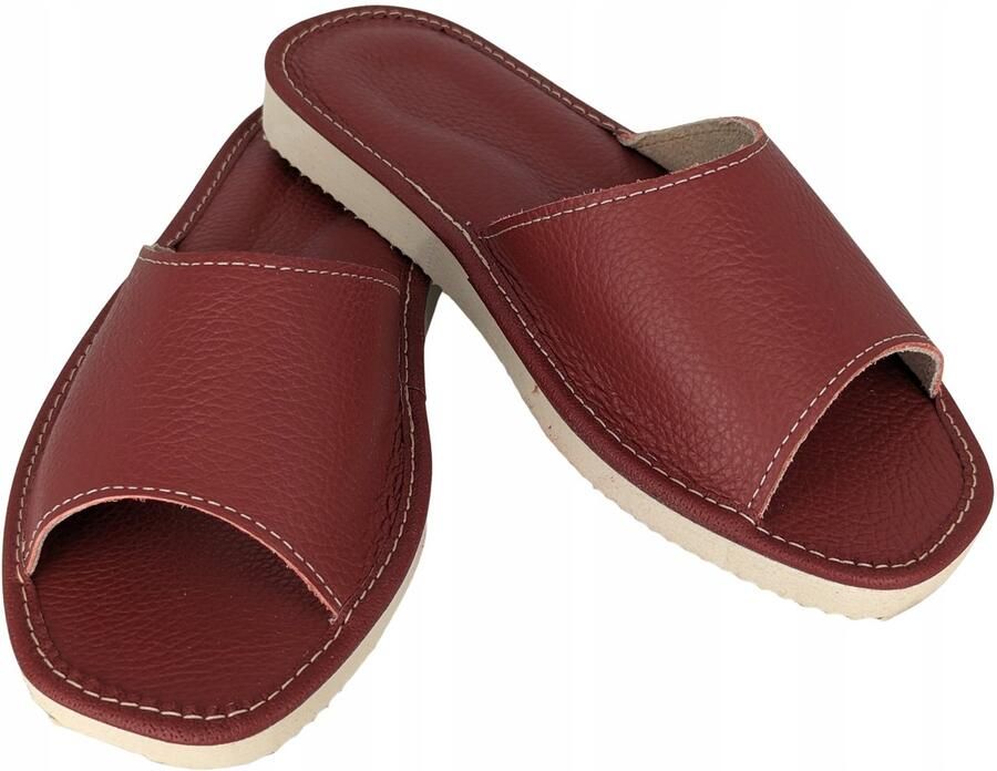 Dames Pantoffels Leer Rood Comfortabel en Nederlands