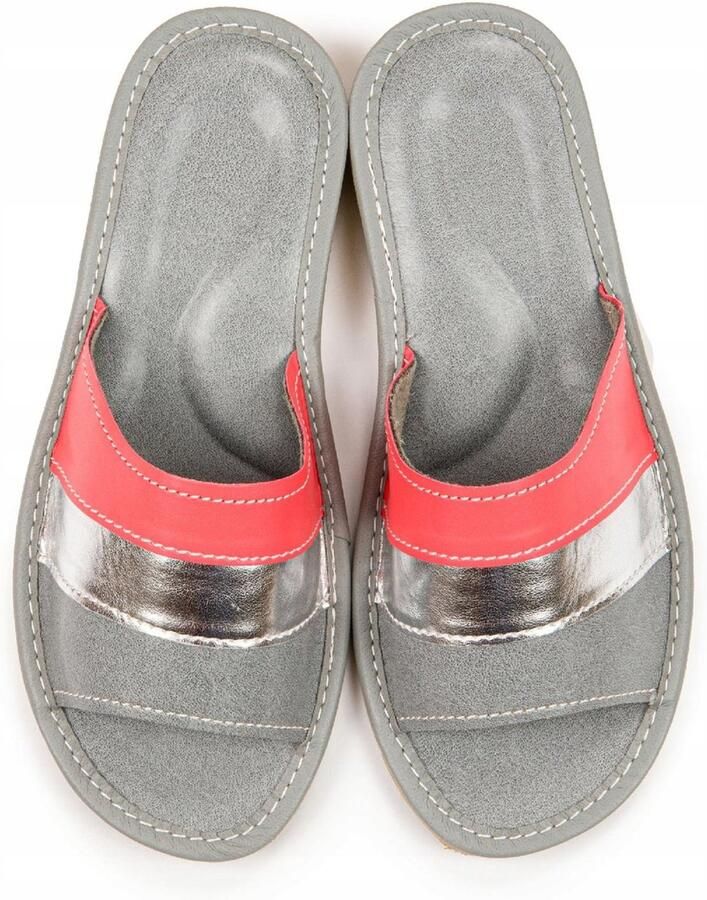 Dames Pantoffels Leer Rood
