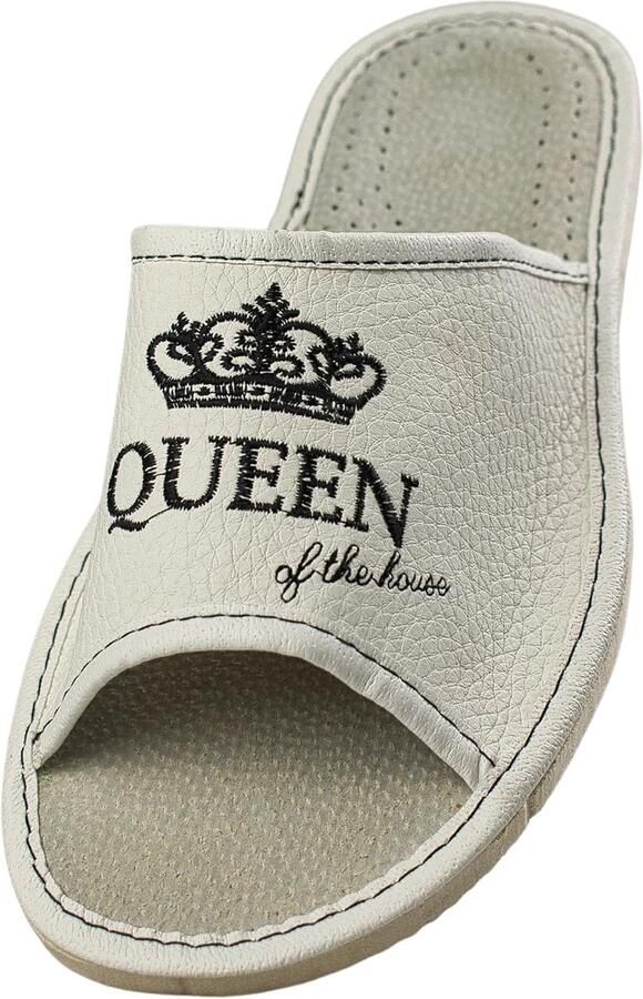 Dames Pantoffels Licht Natuurlijk Leer Handgemaakt Flexibele Zool Comfortabel