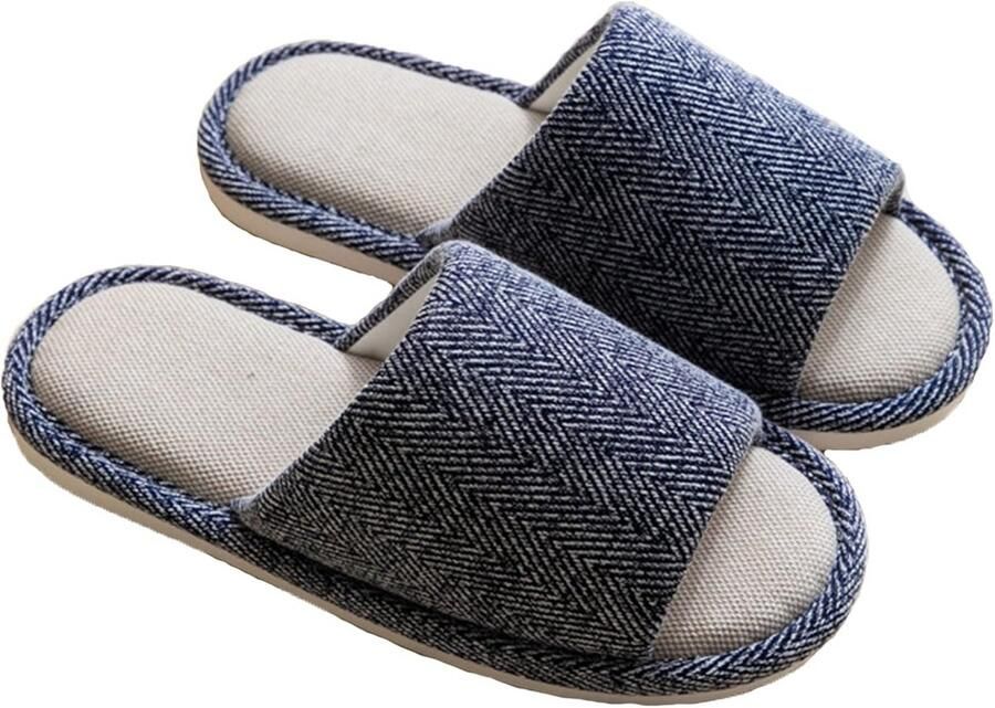 Dames Pantoffels Linnen Katoen Antislip Binnen en Buiten Sloffen Zacht Ademend voor Alle Seizoenen