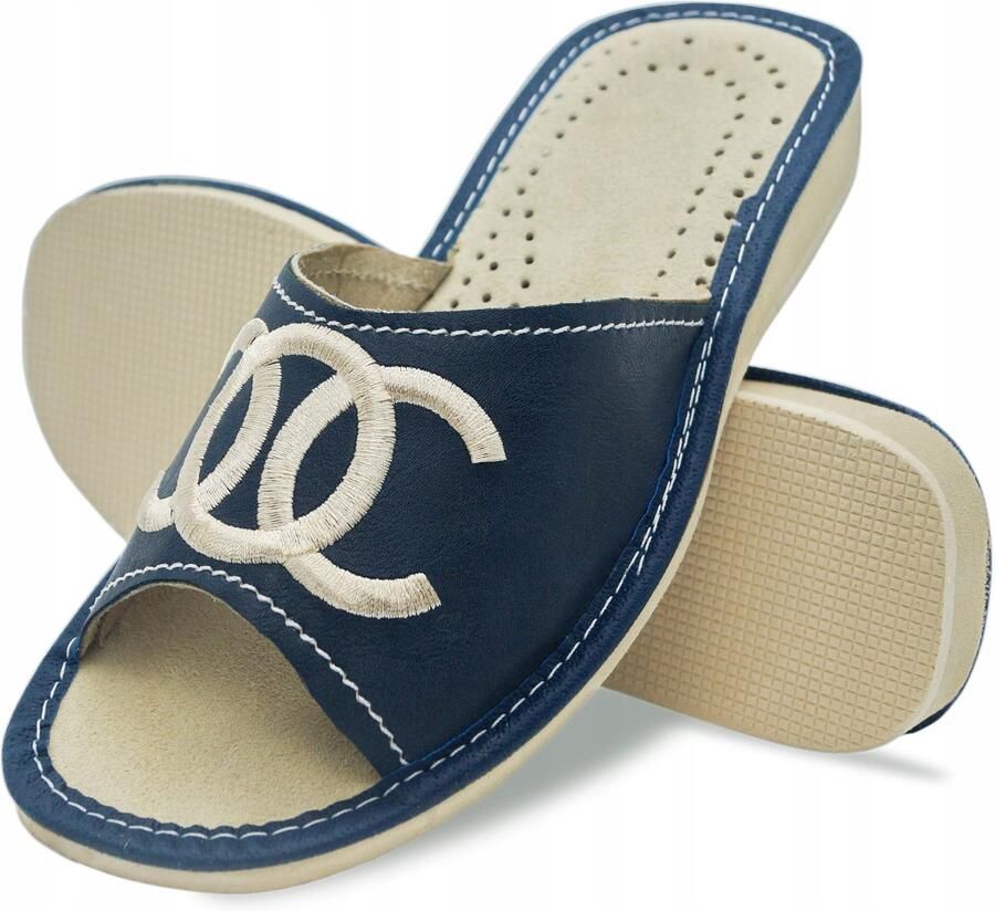 Dames Pantoffels Comfortabele Leren Huisschoenen