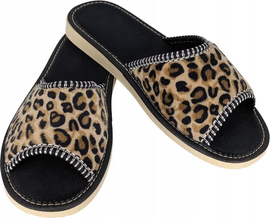 Dames Pantoffels Materiaal Panterprint