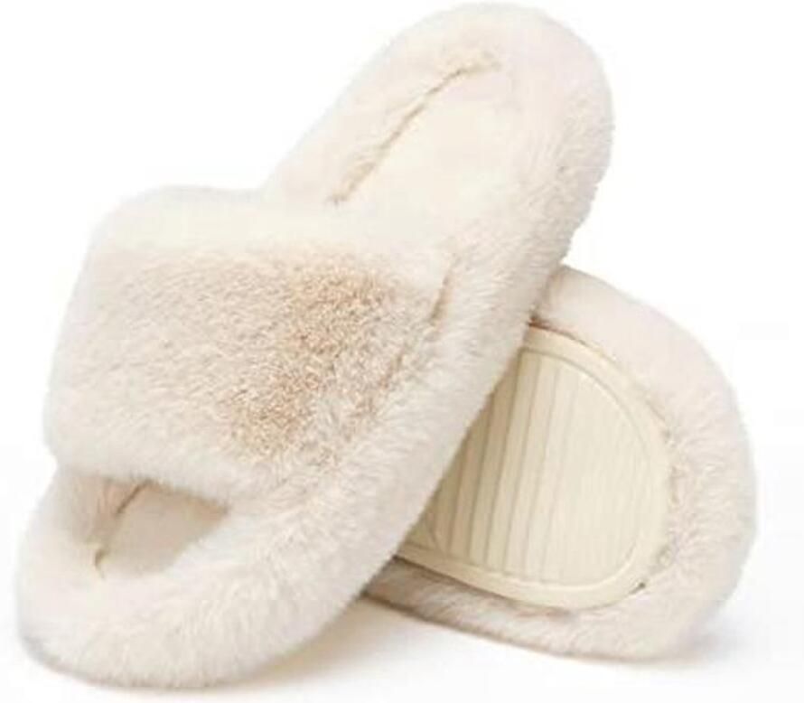 Dames Pantoffels Memory Foam Met Anti-Slip Zool Comfortabele Fuzzy Slippers voor Thuis
