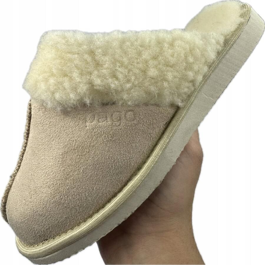 Dames Pantoffels Merino Wol Beige Comfort & Warmte
