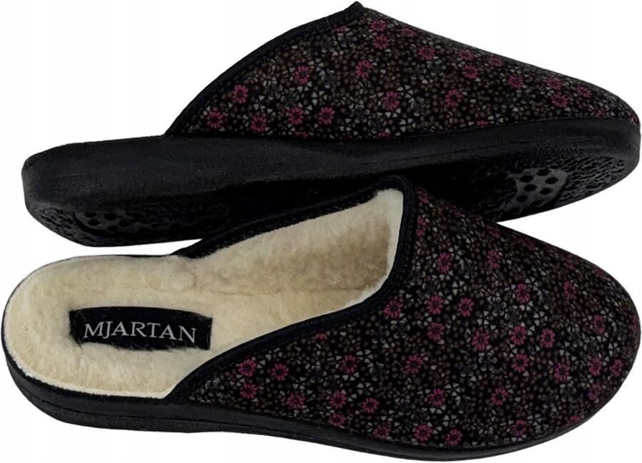 Dames pantoffels met bloemenprint warm gevoerd