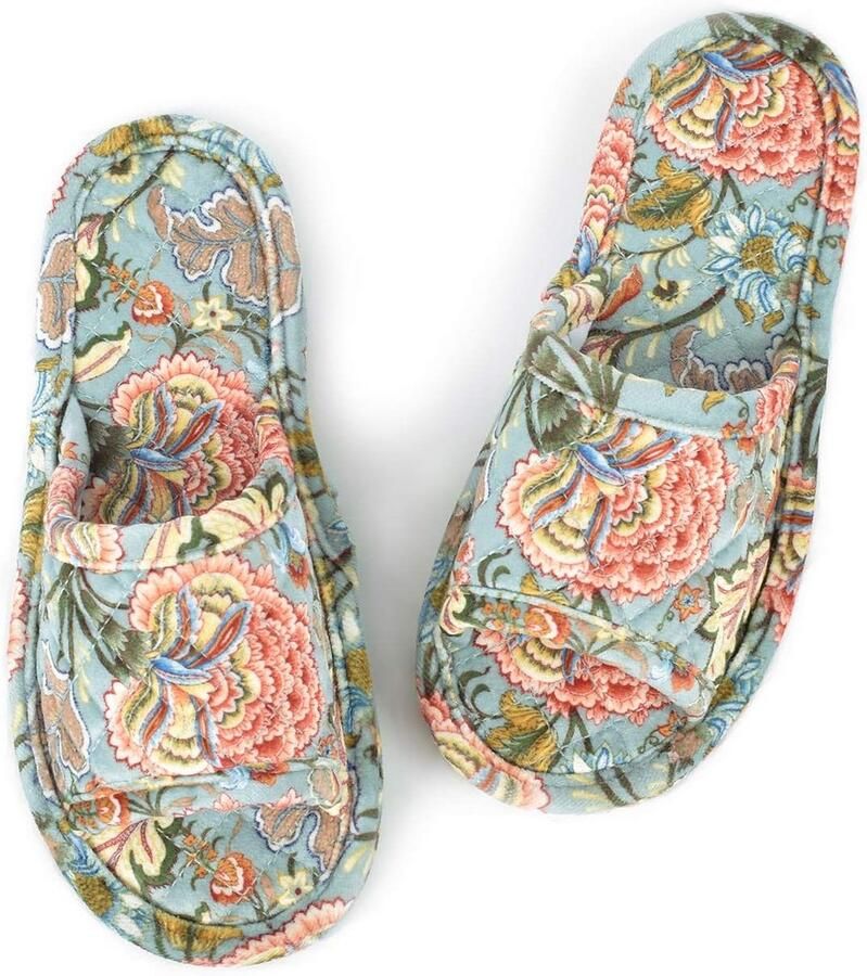 Dames Pantoffels met Bloemmotief Lichtgewicht & Opvouwbaar voor Thuis en Reizen