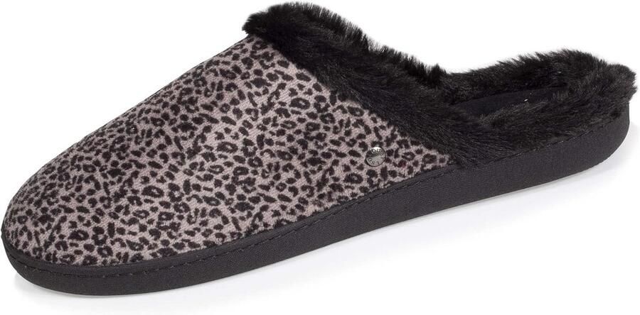 Dames pantoffels met dierenprint warme en comfortabele instappers