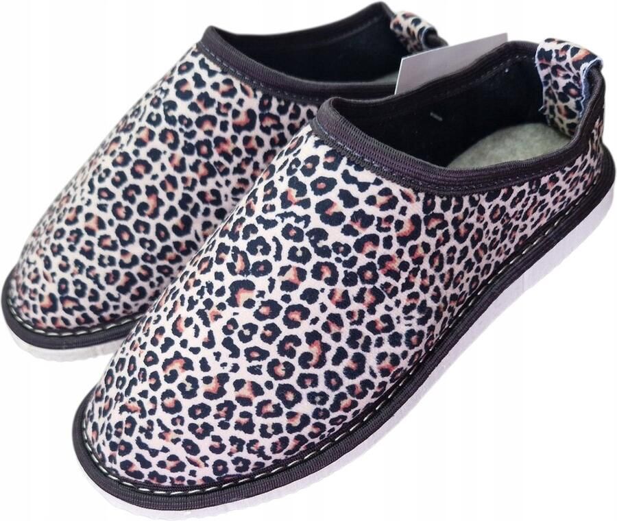 Dames pantoffels met panterprint
