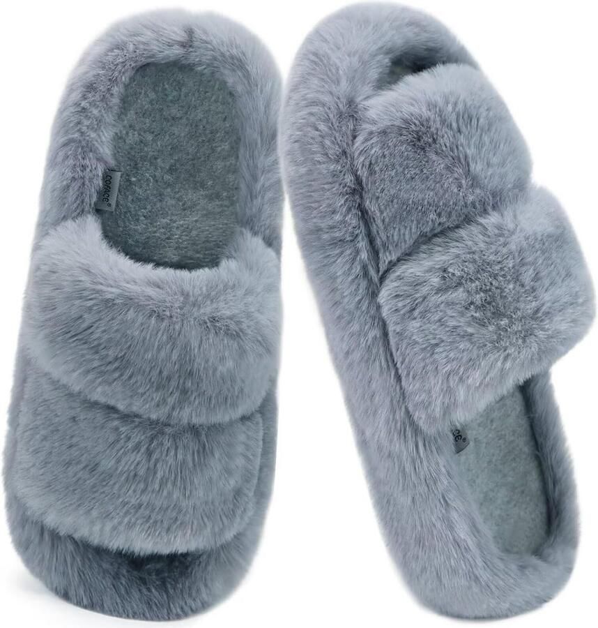 Dames Pantoffels met Pluche en Traagschuim Comfortabele Slippers