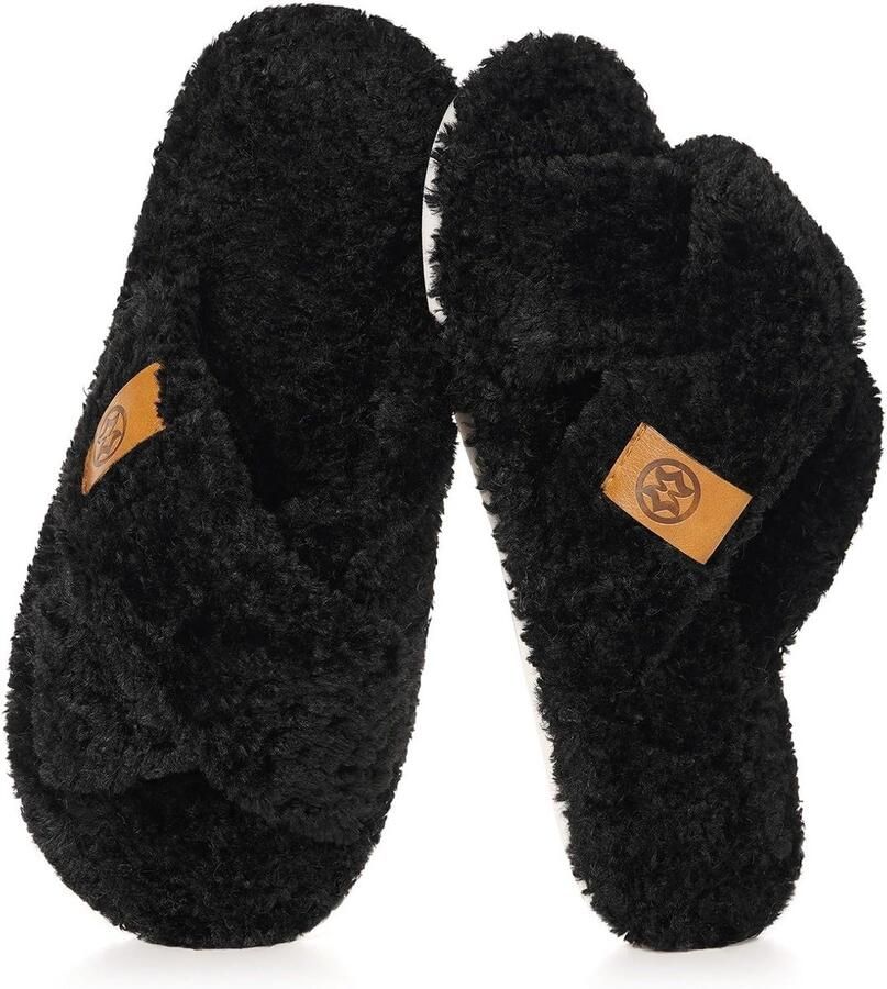 Comfortabele Dames Pantoffels met Traagschuim Kruisband Slippers Antislip
