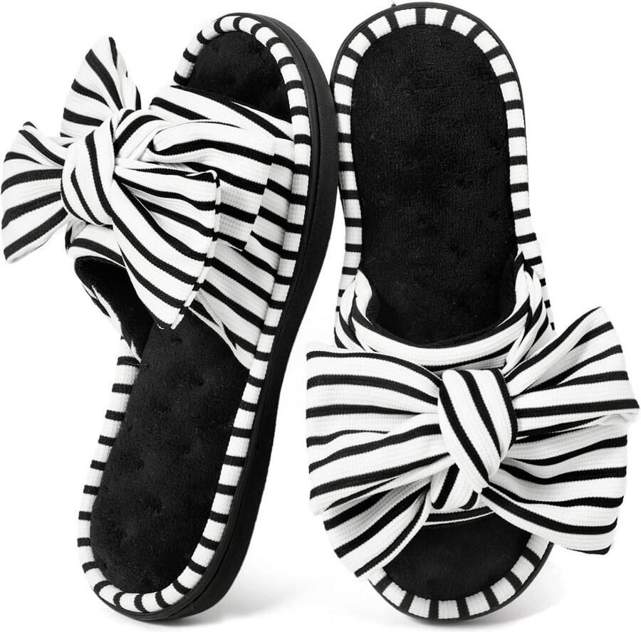 Dames Pantoffels met Traagschuim en Verstelbare Band Open Teen Binnen- en Buitenmodel