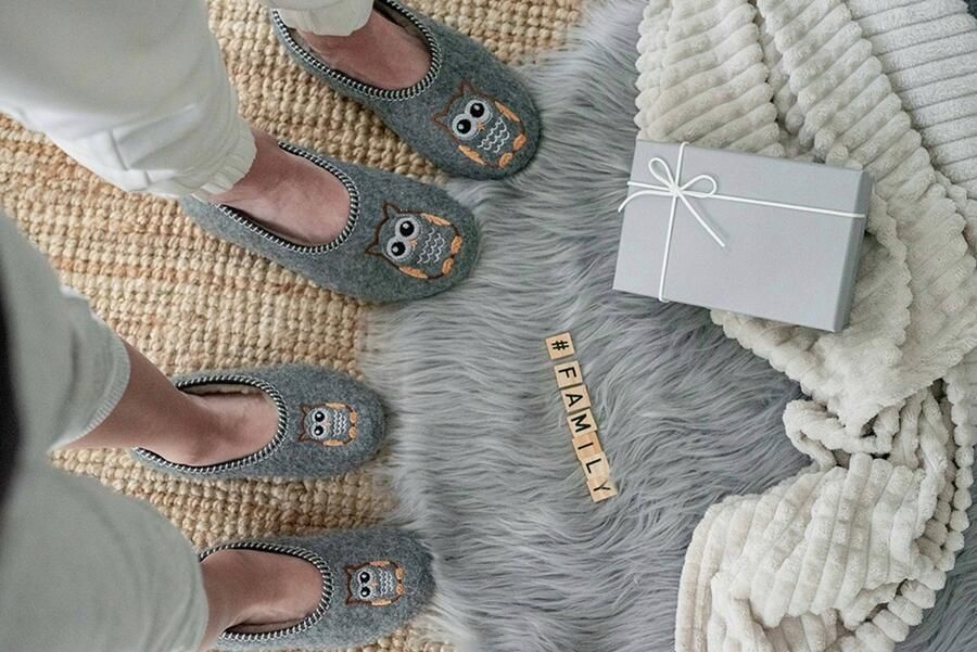 Dames pantoffels met uil warme sloffen
