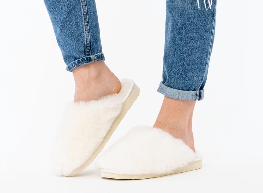 Dames Pantoffels MIŚ Wit Warm & Comfortabel