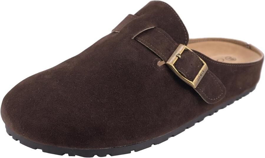 Dames Pantoffels Muiltjes Suède Platte Antislip voor Binnen en Buiten