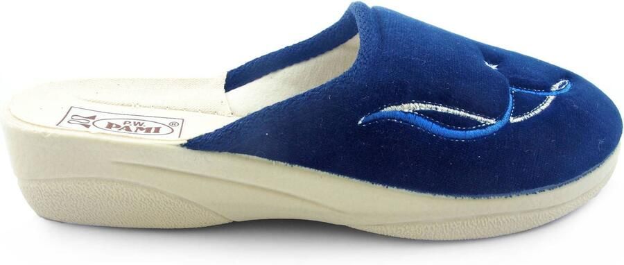 Dames Pantoffels Navy Blauw Comfortabele Huisschoenen