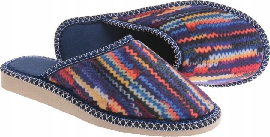 Dames pantoffels navy blauw gesloten zacht velours