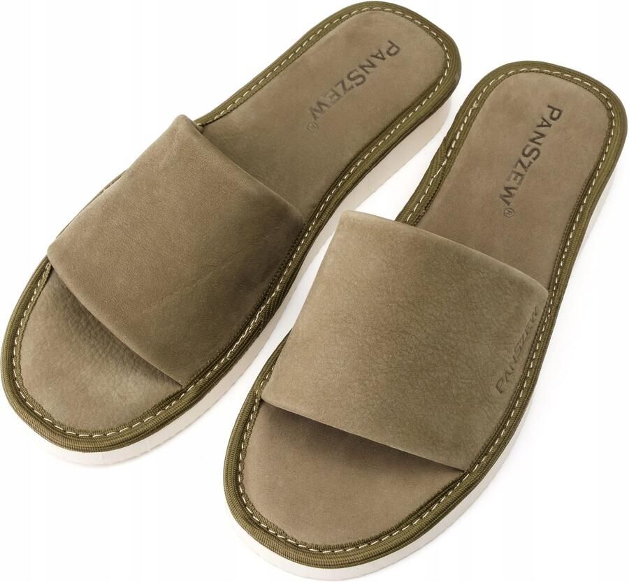 Dames Pantoffels Nubuck Leer Comfortabele Huisschoenen