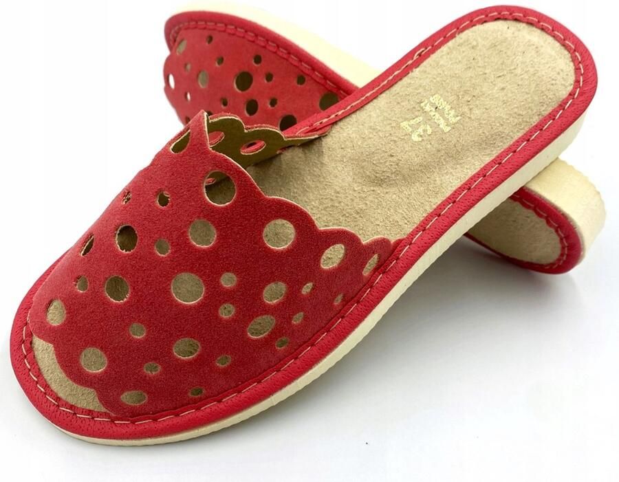 Dames pantoffels open klompjes roze suède