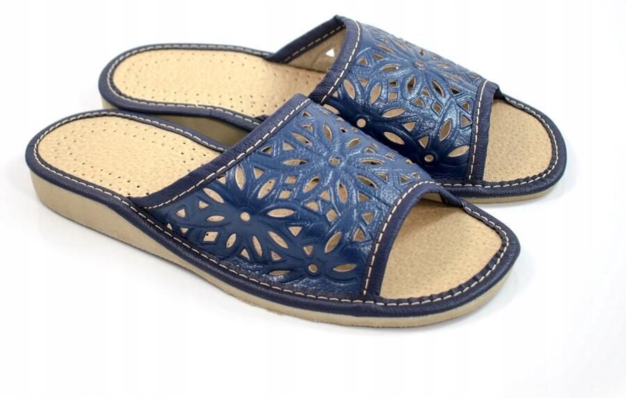 NOWO Dames Pantoffels Luchtig Leerlook Comfortabel Profiel
