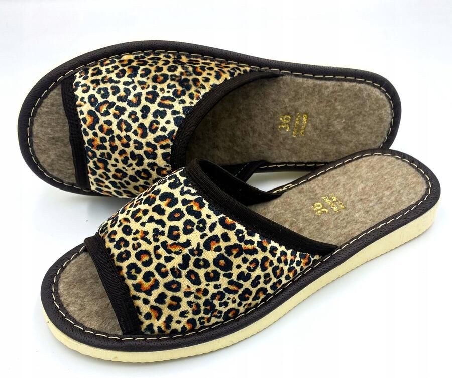 Dames pantoffels panterprint