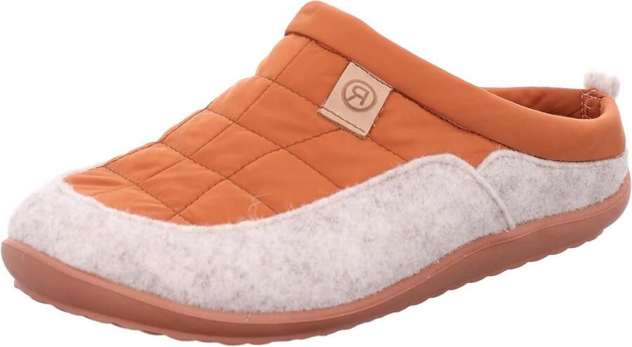 Dames Pantoffels Groen Oranje Beige Comfortabele Vilt & Textiel Binnenschoenen met Leren Binnenzool