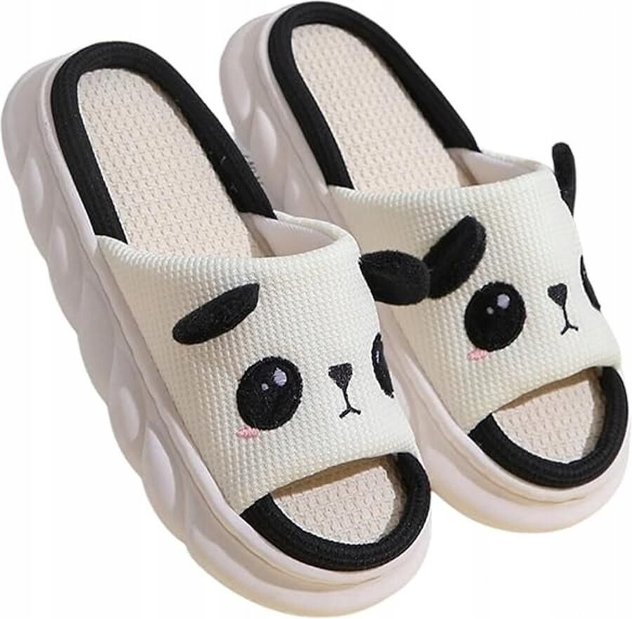 Dames Pantoffels Platform Panda Comfortabel