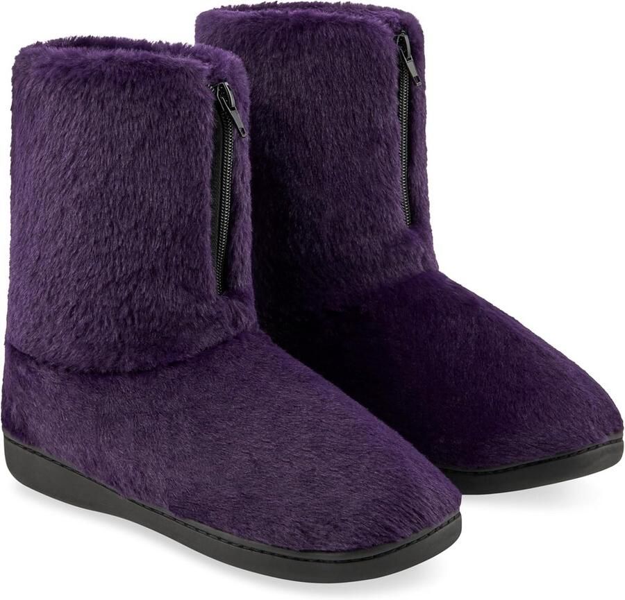 Dames Pantoffels Pluizige Laarsslippers met Antislipzool voor Comfortabele Huisschoenen