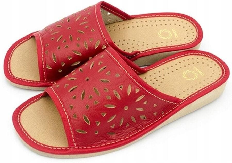 Dames pantoffels rood comfortabel ademend instappers