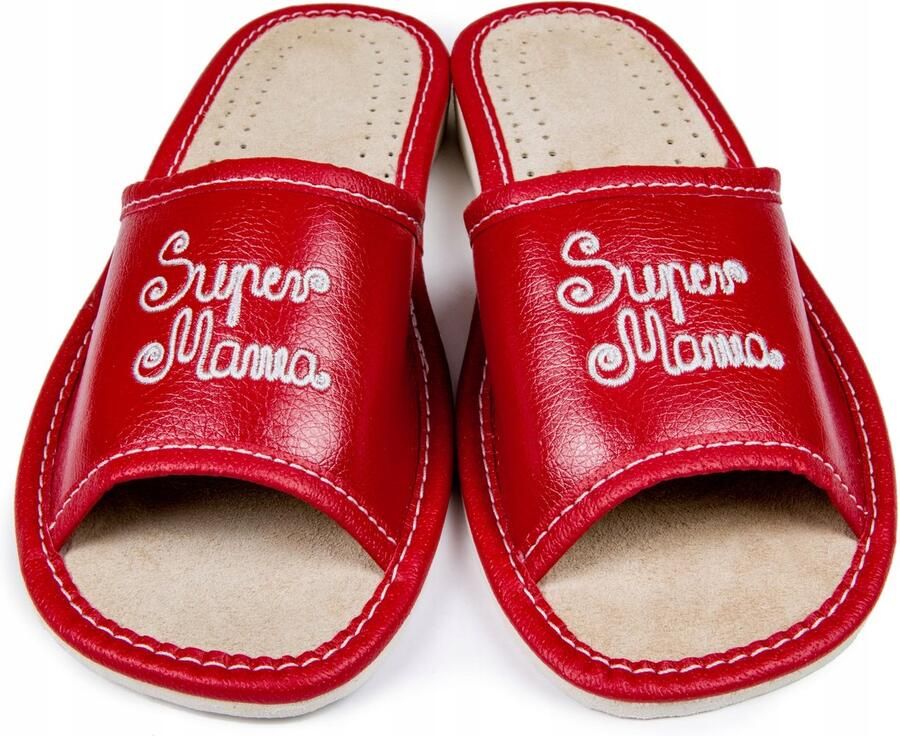 Dames Pantoffels Rood Super Mama