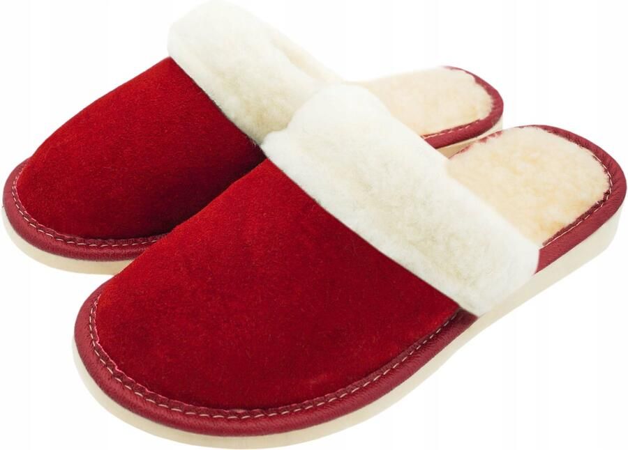 Dames Pantoffels Rood Warm & Comfortabel met Wol
