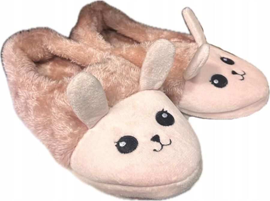 Dames Pantoffels Roze Konijn Pluche