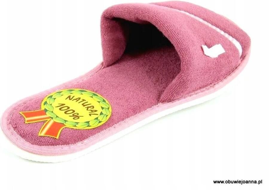 Dames pantoffels roze Zachte badstof comfortabel en duurzaam