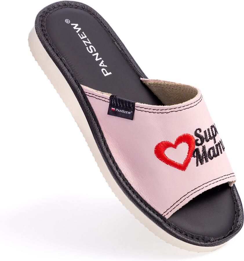 Dames Pantoffels 'Super Mama' Comfortabele Slipper met Borduring