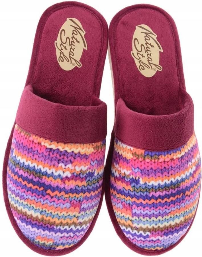 Dames Pantoffels Sweterpatroon Roze