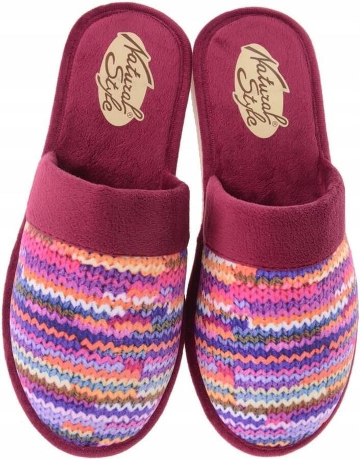 Dames Pantoffels met Suède Look Roze
