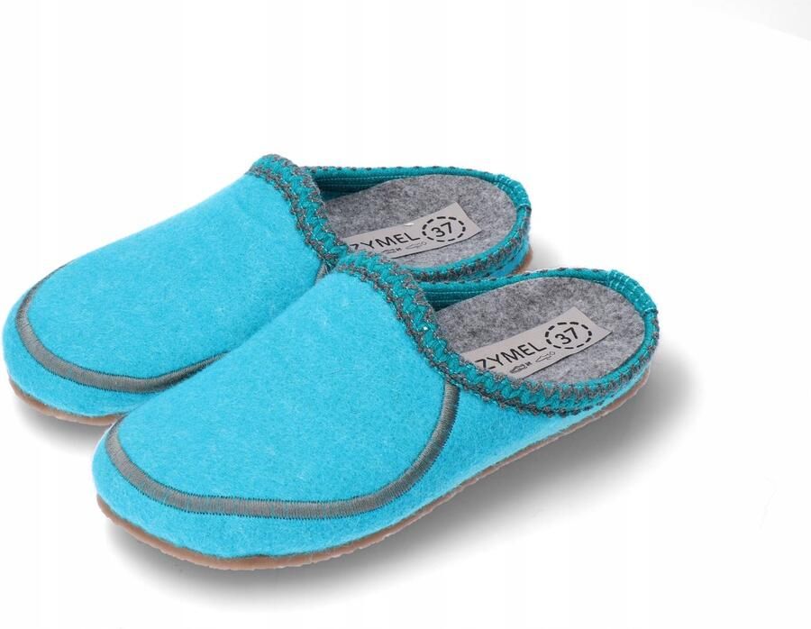 Dames pantoffels Szymel ITA natuurlijke vilt turquoise