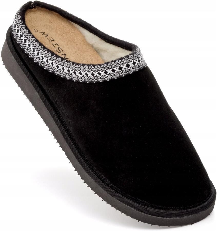Dames Pantoffels van Leer en Merino Wol Comfortabel en Warm