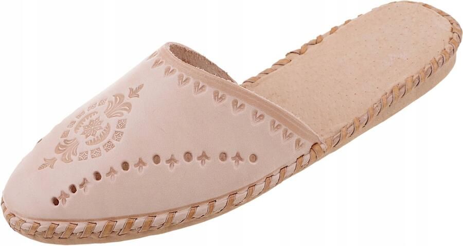 Dames pantoffels van leer handgemaakt