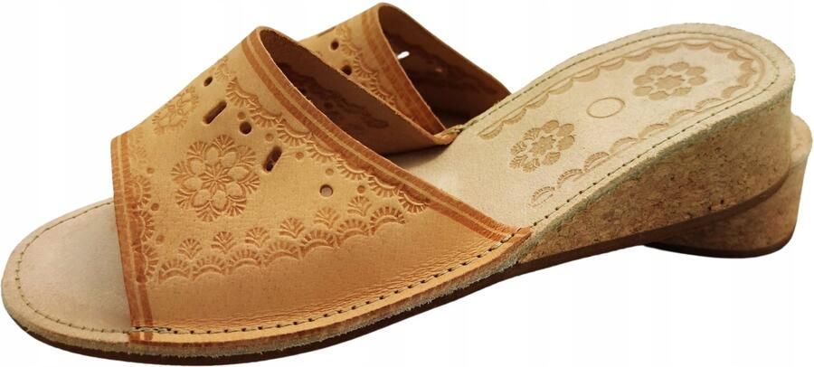 Dames Pantoffels van Leer met Kurken Zool Comfortabel & Licht