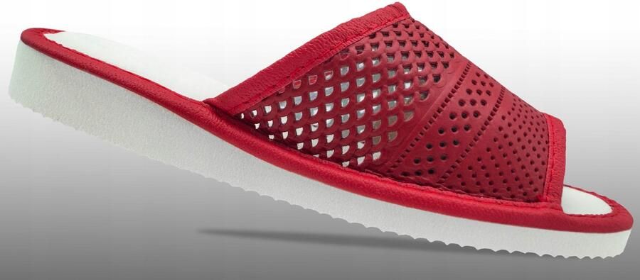 Dames Pantoffels van Leer Rood