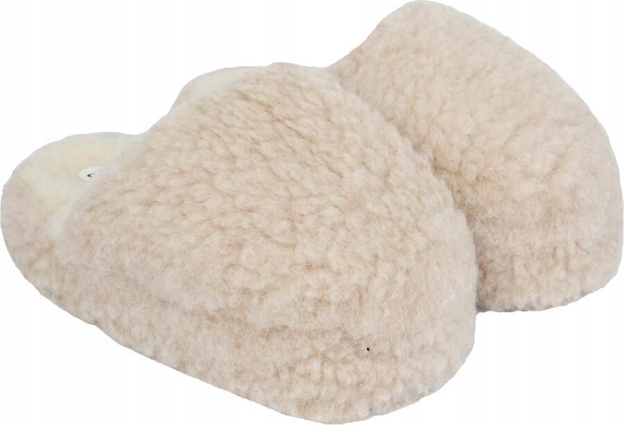 Dames Pantoffels van Merino Wol Beige