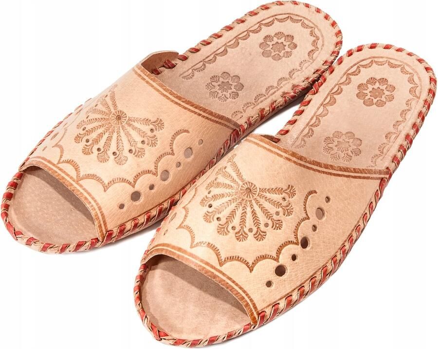 Baba Dames Pantoffels Leer 'Góralskie'