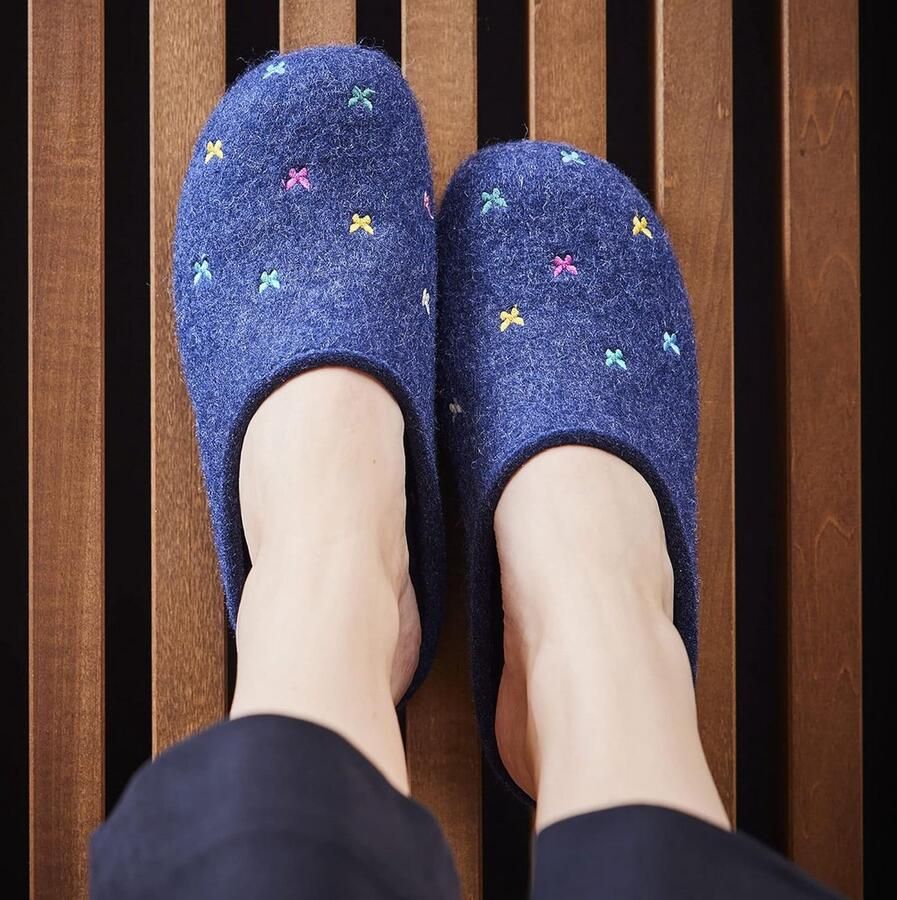 Dames Pantoffels van Natuurlijke Materialen Comfortabele Slippers