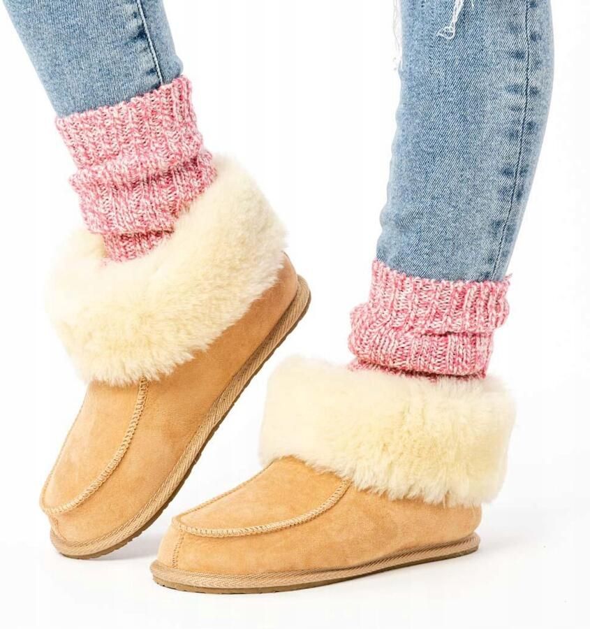 Dames Pantoffels van Schapenvacht Warm Gevoerd
